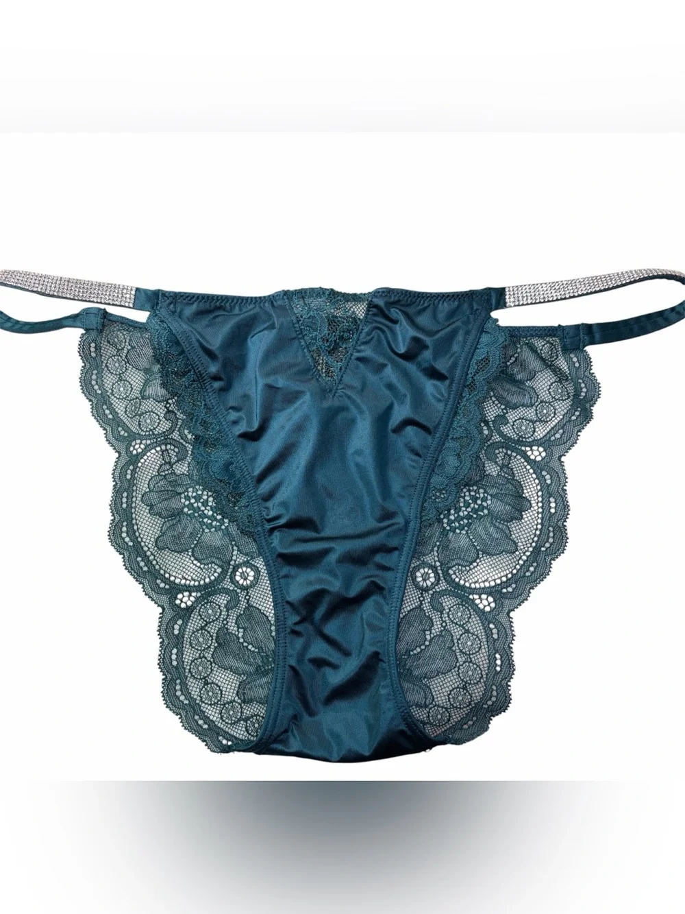 Victoria's Secret Micro Lace Shine Strap Cheekini Panty L NWOT